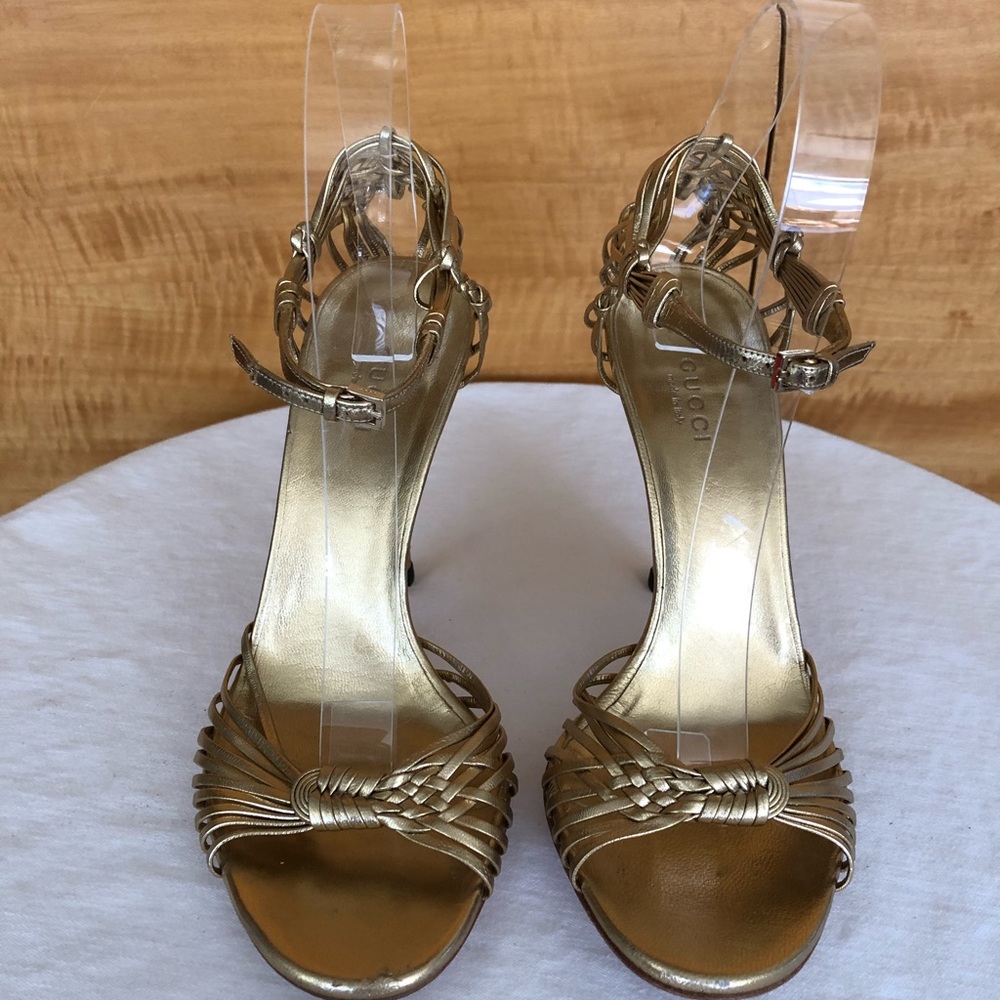 Gucci leather ankle strap sandals